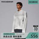Rocawear潮牌做旧水洗重工垫肩皮衣外套纯色夹克男 许凯同款