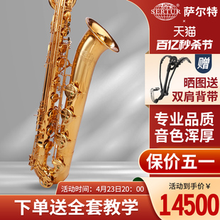 台湾萨尔特上低音萨克斯乐器成人SP 乐队专用 6500降E调专业演奏款