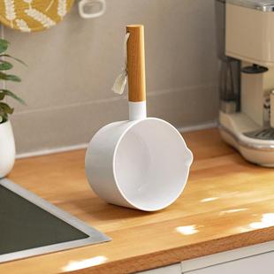 日式 水瓢厨房舀水勺家用塑料创意加深厚水舀子水漂摔不破榉木勺子