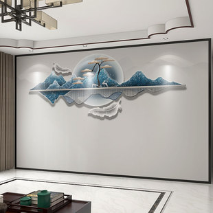 壁布定制3D立体现代中式 饰影视墙布壁画 电视背景墙壁纸客厅墙纸装
