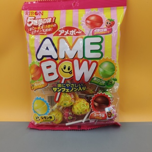 临期特价 日本进口RIBON理本儿童零食五口味苹果草莓水果味棒棒糖