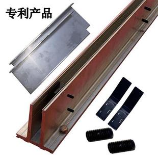 无框玻璃扶手护栏不锈钢阳台栏杆楼梯扶手实心铝合金地槽预埋卡槽
