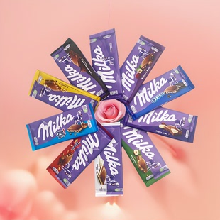 德国进口妙卡巧克力Milka牛奶酸奶奥利奥榛仁气泡夹心牛奶巧克力