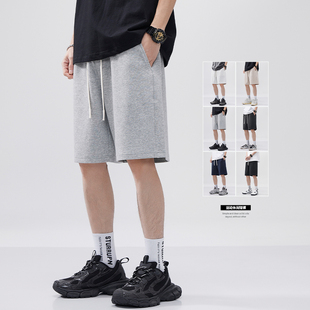 HomePanda重磅休闲短裤 男夏季 新款 日系纯色运动宽松五分针织卫裤