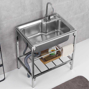 厨房洗菜池一体柜洗碗池子不锈钢整体厨房橱柜洗手池洗菜盆一体