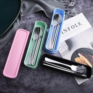 筷子勺子套装 可爱便携式 厂家直供 餐具三件套旅行学生创意日韩版