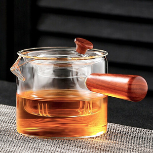 美杜煮茶壶茶滤一体茶漏套装 侧把茶具煮茶器煮茶炉加厚耐热可明火