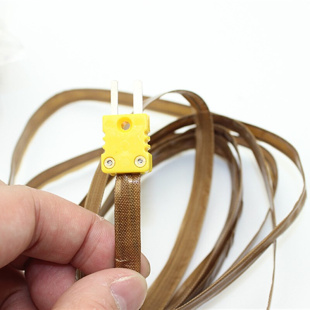 夹缝表面K型热电偶 温度传感器热压机感温片测温片宽度7mm 薄片式