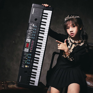 61键电子琴成人幼师专用小男女孩儿童初学者多功S能钢琴家用玩具