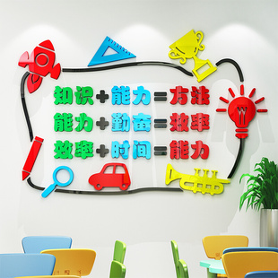 3d亚克力水晶立体墙贴纸画公司企业事业单位办公室文化墙励志标语