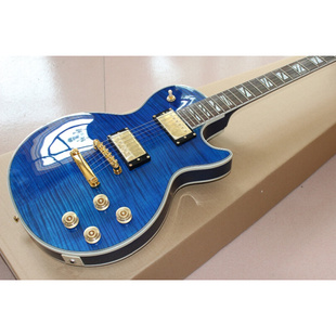 Gcustom 蓝色虎纹电吉他 支持定制 lp电吉他 玫瑰木指板