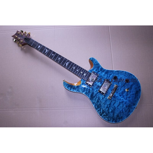 Custom 也可按照要求定做 电吉他 透明蓝色云朵纹