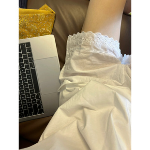 女短裤 打底安全裤 少女甜美蕾丝花边睡裤 2023年新款 夏季 白色休闲裤