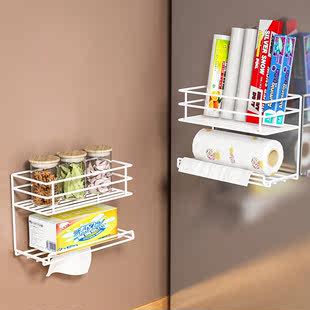 厨房纸巾架壁挂多功能储物收纳架冰箱侧收纳置物架家用调味品架子