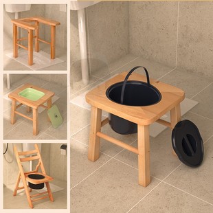 实木坐便凳孕妇老人坐便器移动马桶家用厕所卫生间坐便椅子蹲厕改