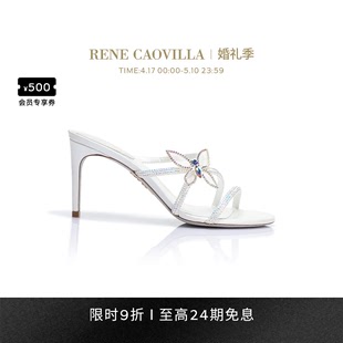 RENE CAOVILLA BUTTERFLOWER系列水钻女士高跟凉鞋