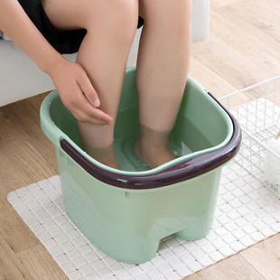 泡脚桶过小腿家用保温洗脚神器宿舍加高泡脚 塑料按足浴养生橚