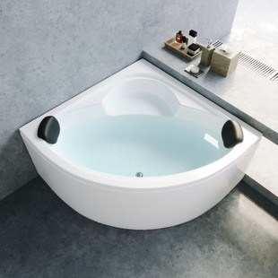 新品 三角浴缸家用扇形浴盆浴池亚克力小户型转角小卫生间