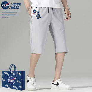 GAVK2024春夏季 子7分短裤 NASA 新品 百搭潮牌情侣男女同款 潮中裤