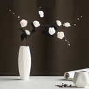 北欧现代简约白色陶瓷花瓶干花水培富贵竹创意摆件客厅小清新装 饰