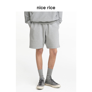 rice好饭 nice 商场同款 r.系列500G美式 NCC12015 全棉短卫裤