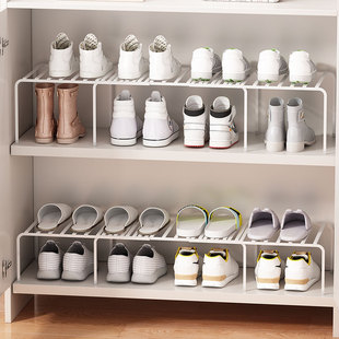鞋 架省空间鞋 柜橱柜内置隔板可伸缩分层置物架 子收纳神器隔层架鞋