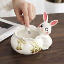 兔子烟灰缸创意个性 家用客厅防飞灰卡通式 饰摆件 可爱少女动物装