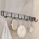 卫生间毛巾架免打孔太空铝挂钩强力粘胶厨房浴室墙壁衣服钩子承重