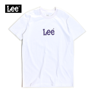 Lee男装 正品 T恤L348423RXK11 简约LOGO纯棉男女款 情侣打底圆领短袖