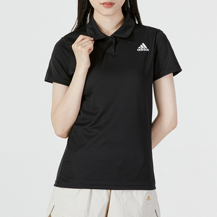 阿迪达斯短袖 女装 HI5687 2023春夏新款 网球服运动休闲T恤POLO衫