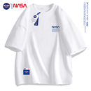 新款 衫 NASA联名潮牌2024夏季 重磅纯棉短袖 T恤男女士情侣同款 半袖
