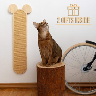多尺寸沙发实木猫抓板磨爪板猫咪玩具日用品猫咪沙发抓板cat toy