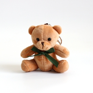 可爱小熊毛绒玩具领结熊熊钥匙扣公仔韩国少女心包包挂件超萌女生